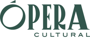 Logotipo Ópera Cultural vertical verde